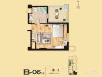 易居国际普通住宅59.6㎡户型图