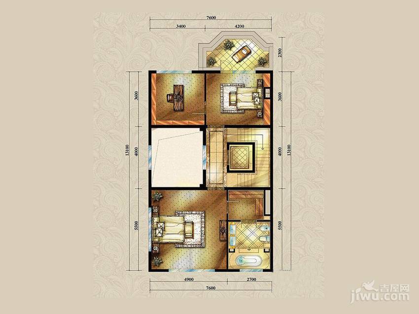 中海九号公馆3室5厅4卫460㎡户型图