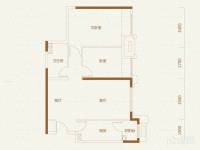 富力金禧花园2室2厅1卫88㎡户型图