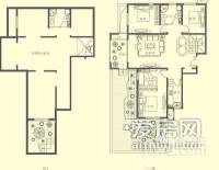 世嘉光织谷3室2厅2卫126㎡户型图