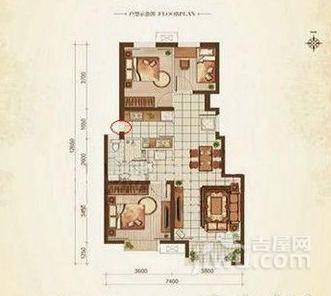 远洋一方3室2厅1卫89㎡户型图