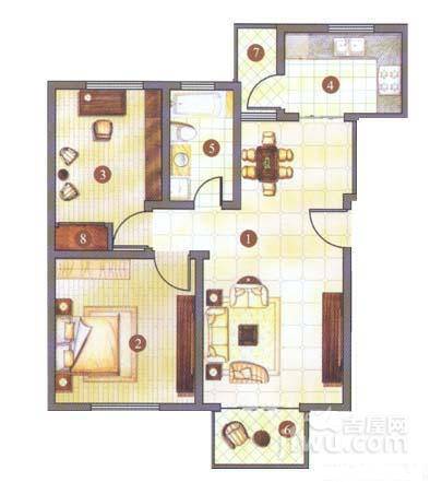 上海捷克住宅小区3室5厅3卫177㎡户型图