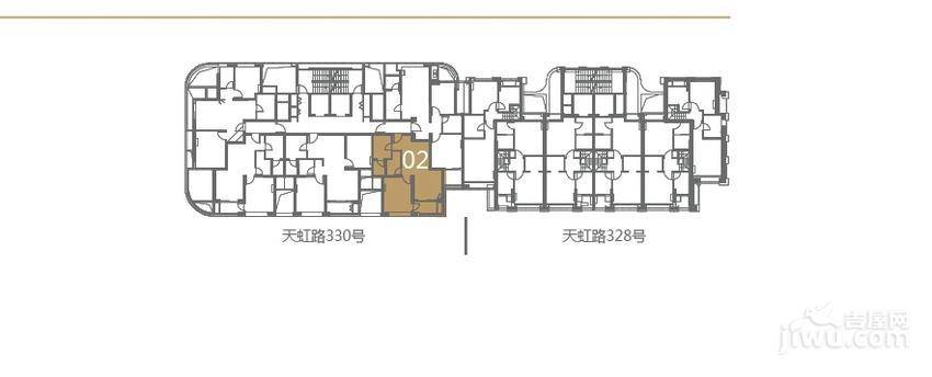 瑞虹新城璟庭2室2厅1卫70㎡户型图