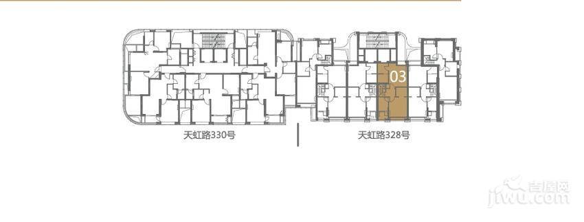 瑞虹新城璟庭3室2厅3卫115㎡户型图