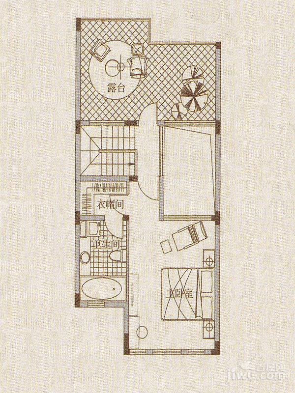 红墅1858别墅普通住宅173㎡户型图