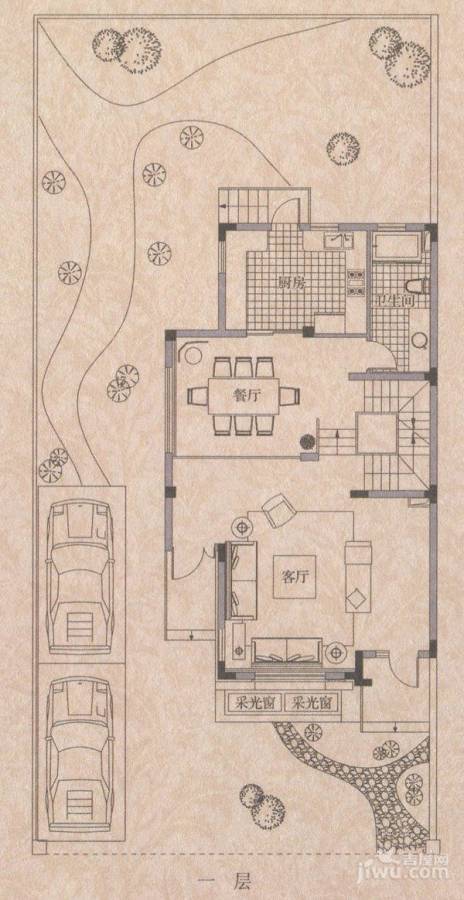 红墅1858别墅普通住宅221.6㎡户型图