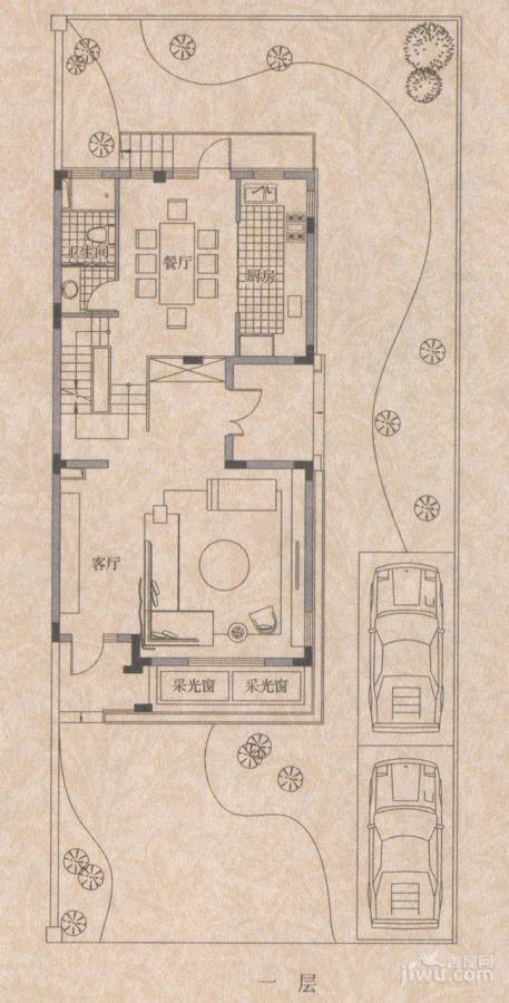 红墅1858别墅普通住宅213.4㎡户型图