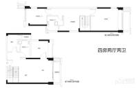 金地名峰4室2厅2卫89㎡户型图