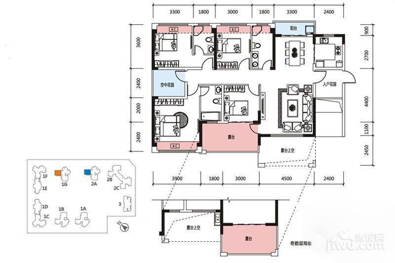 中粮锦云5室2厅2卫147㎡户型图