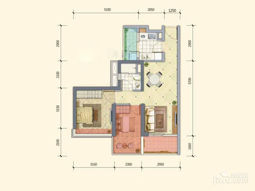 新世界四季御园4室2厅2卫103㎡户型图