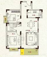 姑苏世家2室2厅1卫89㎡户型图