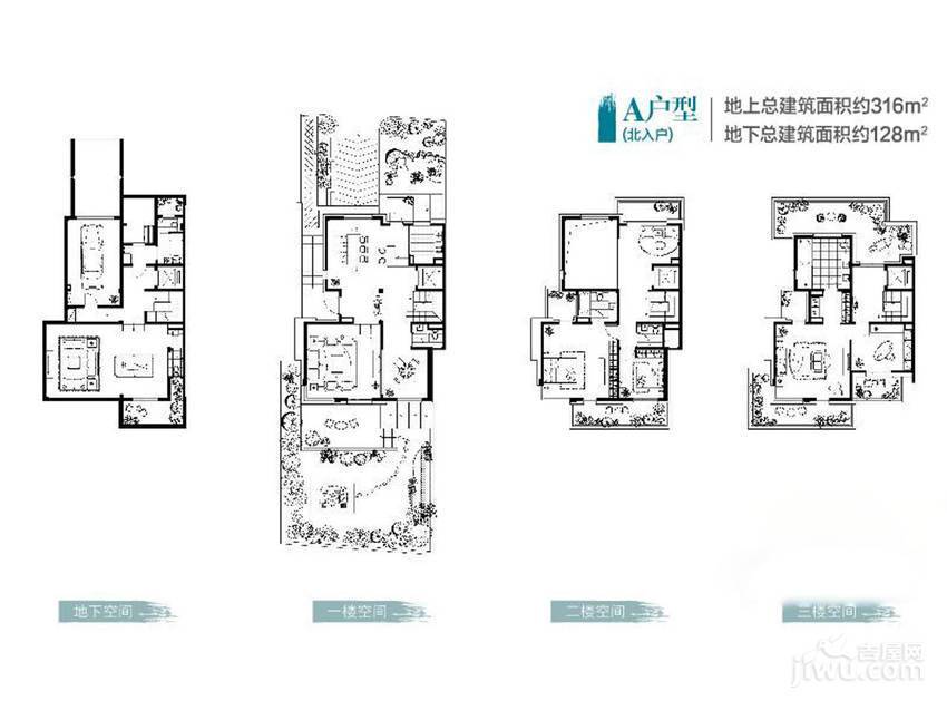 双湖湾花园四期普通住宅444㎡户型图