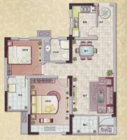 浙建枫华紫园2室2厅1卫87㎡户型图