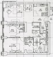 新地国际公寓苏寓2室2厅2卫148㎡户型图