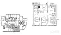 新地国际公寓苏寓2室2厅2卫136㎡户型图