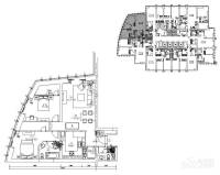 新地国际公寓苏寓2室2厅1卫150㎡户型图