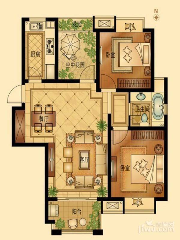 旭辉上河郡普通住宅215.6㎡户型图