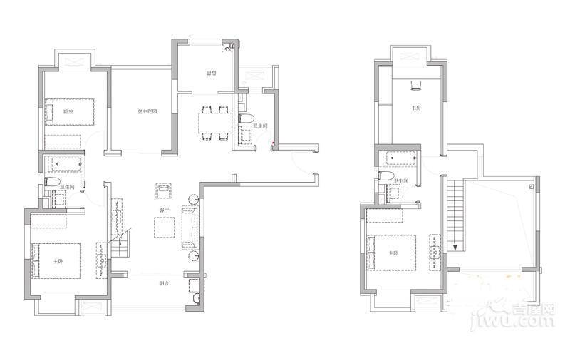 双友新和城4室2厅3卫150㎡户型图