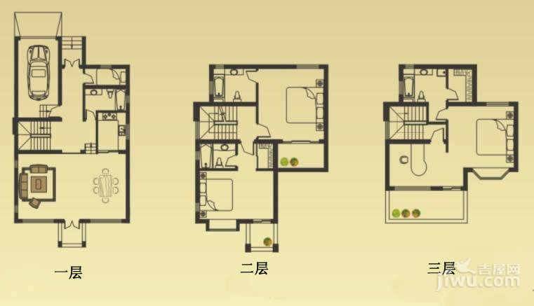 漕湖名莲别墅3室2厅4卫241.9㎡户型图