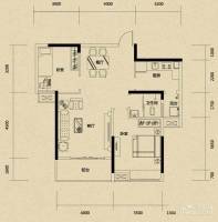 城南故事2室2厅1卫88㎡户型图