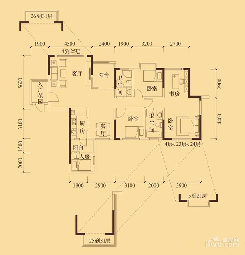 第一湾5室2厅2卫147.2㎡户型图