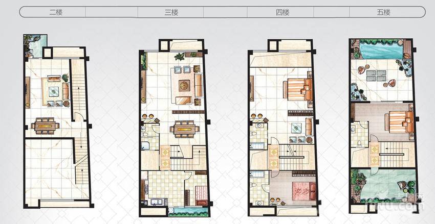 港湘铂玥6室2厅3卫255㎡户型图