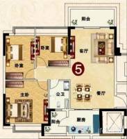 长沙恒大城3室2厅1卫106㎡户型图
