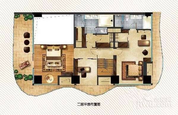 金沙湖1号4室3厅3卫141㎡户型图