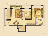 复地又一城2室2厅1卫80.5㎡户型图