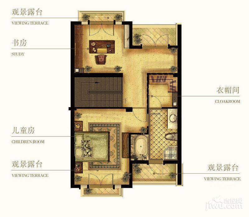 玉榕庄6室4厅5卫300㎡户型图