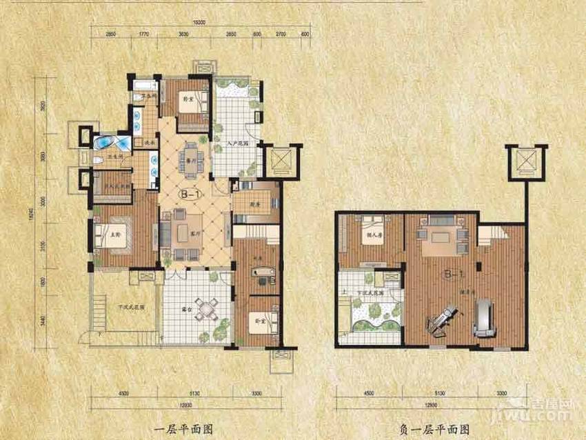 新湖香格里拉5室2厅2卫171.2㎡户型图