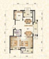 城建锦昌年华2室2厅1卫83㎡户型图