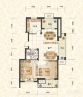 城建錦昌年華2室2廳1衛103㎡戶型圖