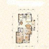 城建锦昌年华3室2厅2卫145㎡户型图