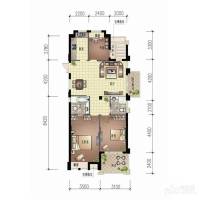 金岸提香3室2厅1卫108㎡户型图