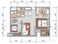 金都西花庭2室2廳1衛83㎡戶型圖