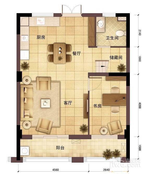 保利湾天地普通住宅130㎡户型图