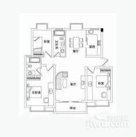 花城名苑3室2厅2卫120㎡户型图