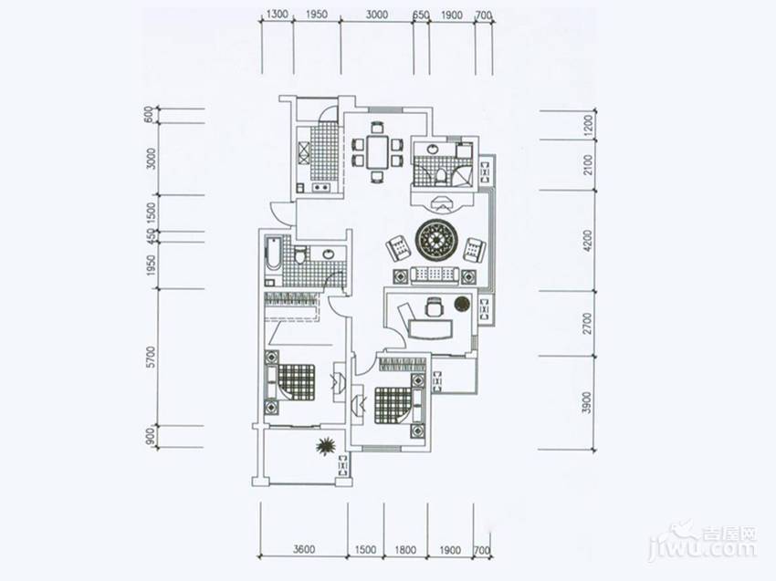 星星港湾十二岛4室2厅2卫126㎡户型图