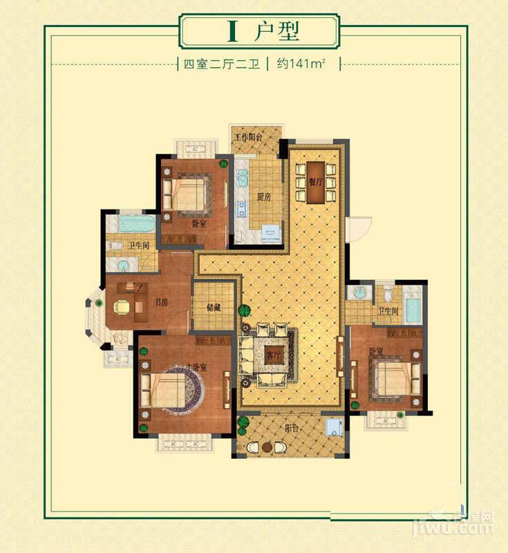 丁桥颐景园商铺
                                                            4房2厅2卫
