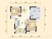 天纵颐景康城2室2厅1卫84.1㎡户型图
