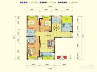 凌峰汉北首府3室2厅2卫111㎡户型图