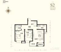 卓达太阳城2室2厅1卫98.8㎡户型图