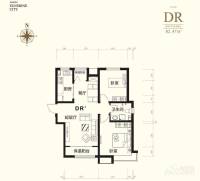 卓达太阳城2室2厅1卫82.5㎡户型图