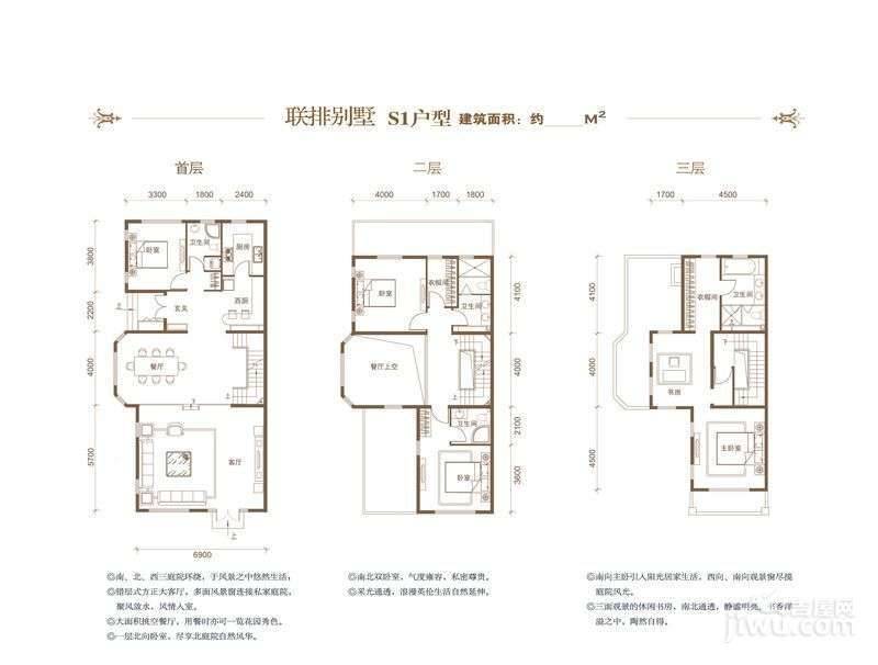 首创溪堤郡雅园5室2厅4卫240㎡户型图