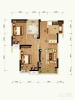 夏洛兹花园2室2厅1卫84.4㎡户型图