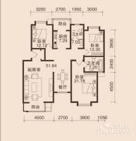 小镇西西里3室2厅2卫147.8㎡户型图