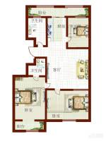 利海公寓3室2厅2卫153㎡户型图