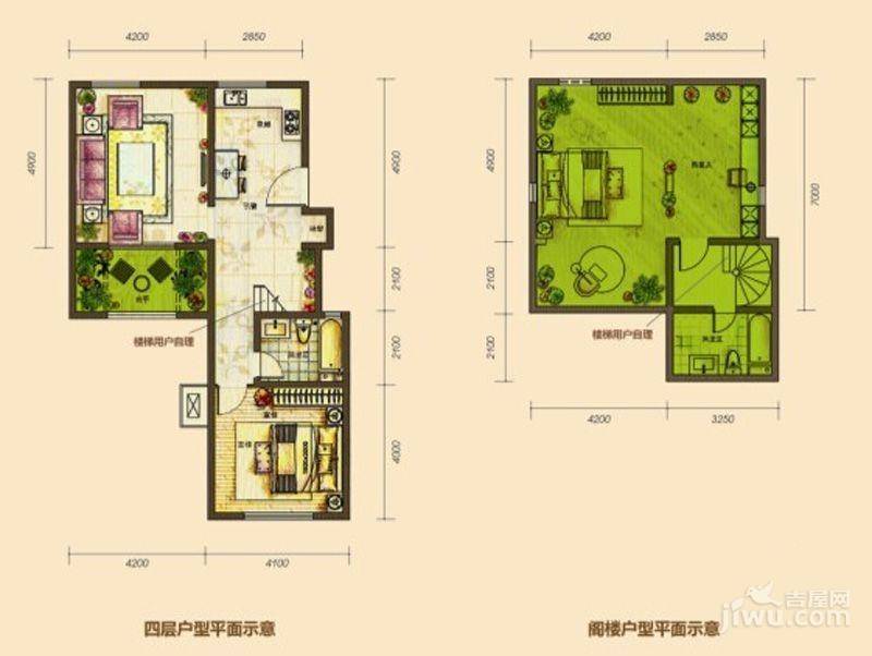 仁爱团泊湖逸湖岸2室2厅1卫125㎡户型图