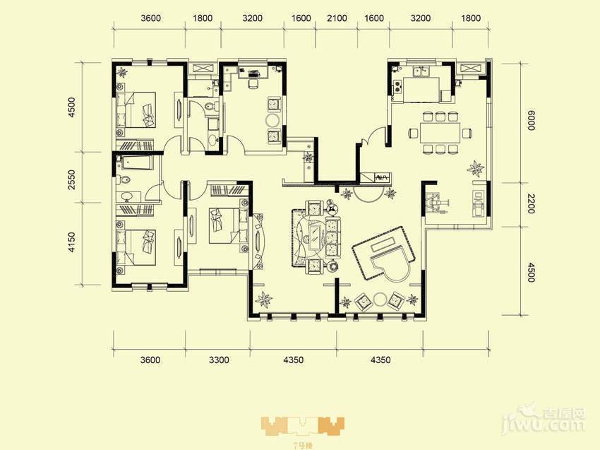 融侨观邸4室3厅2卫218㎡户型图